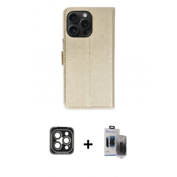 MARSİLYAN™- iPhone 15 Pro Max Kılıf Siluet Işık Serisi - Siyah Vanessa Magic Hayalet Cam + PVD Metal Kamera Lens - GI