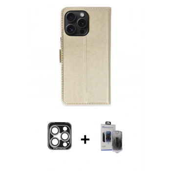 MARSİLYAN™- iPhone 15 Pro Max Kılıf Siluet Işık Serisi - Siyah Vanessa Magic Hayalet Cam + PVD Metal Kamera Lens - GS
