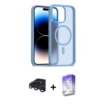MARSİLYAN™- iPhone 15 Pro Max Kılıf Siluet Minimal Prime - Siyah Bilvis 5in1 3D Magic Cam Ekran Koruyucu + Raze Metal Kamera Lens - LT