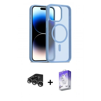 MARSİLYAN™- iPhone 15 Pro Max Kılıf Siluet Minimal Prime - Siyah Bilvis 5in1 3D Magic Cam Ekran Koruyucu + Raze Metal Kamera Lens - GS