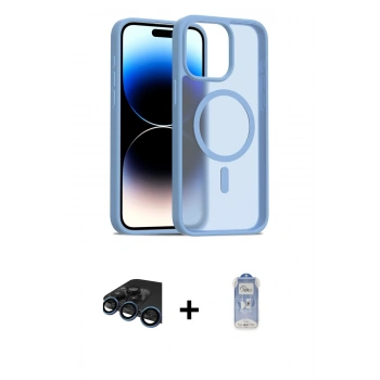 MARSİLYAN™- iPhone 15 Pro Max Kılıf Siluet Minimal Prime - Siyah Joko Magic 5D Cam + Raze Metal Kamera Lens - LT
