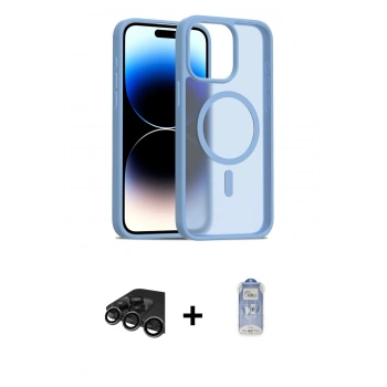 MARSİLYAN™- iPhone 15 Pro Max Kılıf Siluet Minimal Prime - Siyah Joko Magic 5D Cam + Raze Metal Kamera Lens - TMGI
