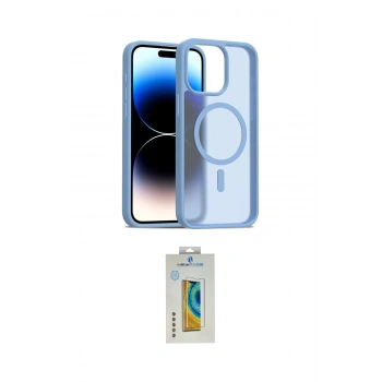 MARSİLYAN™- iPhone 15 Pro Max Kılıf Siluet Minimal Prime - Siyah Polymer Nano Ekran Koruyucu