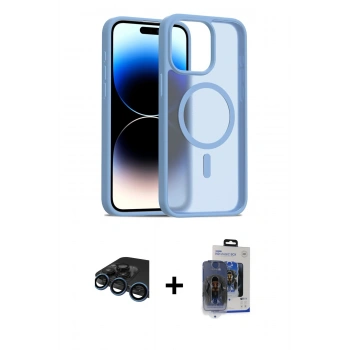 MARSİLYAN™- iPhone 15 Pro Max Kılıf Siluet Minimal Prime - Siyah Vanessa Magic Cam + Raze Metal Kamera Lens - LT