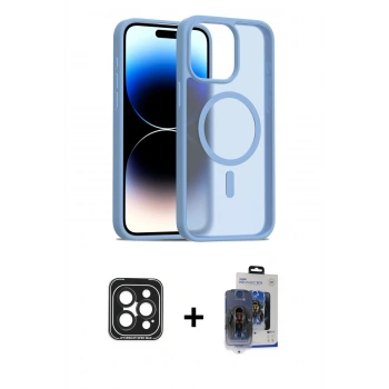 MARSİLYAN™- iPhone 15 Pro Max Kılıf Siluet Minimal Prime - Siyah Vanessa Magic Cam + PVD Metal Kamera Lens - SH