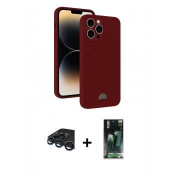 MARSİLYAN™- iPhone 15 Pro Max Kılıf Vadi Çizgi Prime - Şeffaf 360 Full Body Arka Koruyucu + Raze Metal Kamera Lens - LT