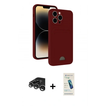 MARSİLYAN™- iPhone 15 Pro Max Kılıf Vadi Çizgi Prime - Şeffaf Pasifik Cam Ekran Koruyucu + Raze Metal Kamera Lens - GS