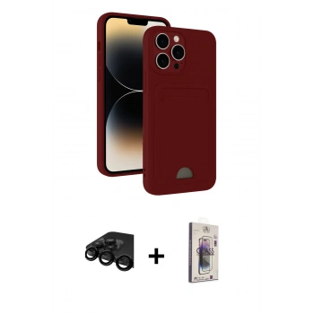 MARSİLYAN™- iPhone 15 Pro Max Kılıf Vadi Çizgi Prime - Siyah Bilvis 3D Cam Ekran Koruyucu + Raze Metal Kamera Lens - SH