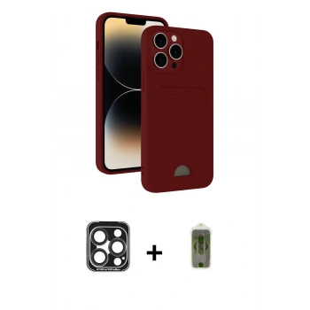 MARSİLYAN™- iPhone 15 Pro Max Kılıf Vadi Çizgi Prime - Siyah Joko Magic 5D Hayalet Cam + PVD Metal Kamera Lens - LT