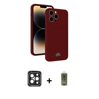 MARSİLYAN™- iPhone 15 Pro Max Kılıf Vadi Çizgi Prime - Siyah Joko Magic 5D Hayalet Cam + PVD Metal Kamera Lens - SH