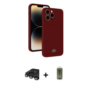 MARSİLYAN™- iPhone 15 Pro Max Kılıf Vadi Çizgi Prime - Siyah Joko Magic 5D Hayalet Cam + Raze Metal Kamera Lens - TMGI