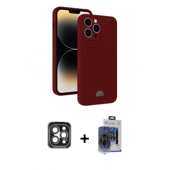 MARSİLYAN™- iPhone 15 Pro Max Kılıf Vadi Çizgi Prime - Siyah Vanessa Magic Cam + PVD Metal Kamera Lens - GI
