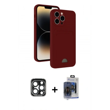 MARSİLYAN™- iPhone 15 Pro Max Kılıf Vadi Çizgi Prime - Siyah Vanessa Magic Cam + PVD Metal Kamera Lens - LT