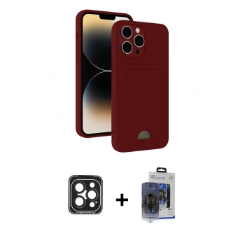 MARSİLYAN™- iPhone 15 Pro Max Kılıf Vadi Çizgi Prime - Siyah Vanessa Magic Cam + PVD Metal Kamera Lens - SH