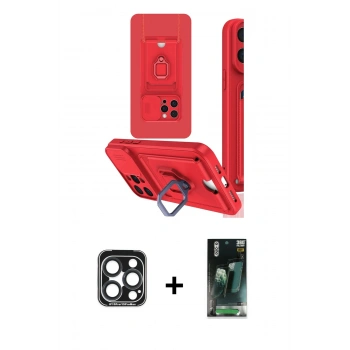 MARSİLYAN™- iPhone 15 Pro Max Kılıf Vadi Form Prime - Şeffaf 360 Full Body Arka Koruyucu + PVD Metal Kamera Lens - LT