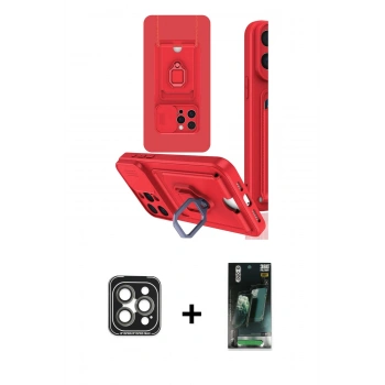 MARSİLYAN™- iPhone 15 Pro Max Kılıf Vadi Form Prime - Siyah 360 Mat Full Body Arka Koruyucu + PVD Metal Kamera Lens - GI