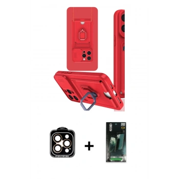 MARSİLYAN™- iPhone 15 Pro Max Kılıf Vadi Form Prime - Siyah 360 Mat Full Body Arka Koruyucu + PVD Metal Kamera Lens - TU
