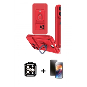 MARSİLYAN™- iPhone 15 Pro Max Kılıf Vadi Form Prime - Siyah 3D Antistatik Mat Seramik Nano Ekran Koruyucu + PVD Metal Kamera Lens - TU