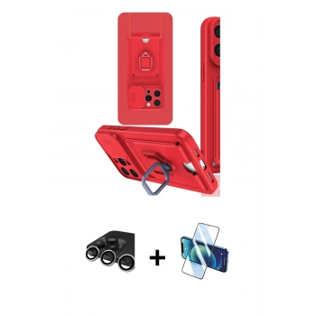 MARSİLYAN™- iPhone 15 Pro Max Kılıf Vadi Form Prime - Siyah 3D Antistatik Seramik Nano Ekran Koruyucu + Raze Metal Kamera Lens - GS