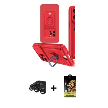 MARSİLYAN™- iPhone 15 Pro Max Kılıf Vadi Form Prime - Siyah Buffer Cam Ekran Koruyucu + Raze Metal Kamera Lens - TMGI