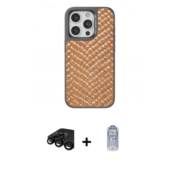 MARSİLYAN™- iPhone 15 Pro Max Kılıf Vadi Özel Seri - Siyah Joko Magic 5D Cam + Raze Metal Kamera Lens - SH