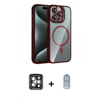 MARSİLYAN™- iPhone 15 Pro Max Kılıf Yadigar Asil Koleksiyonu - Siyah Joko Magic 5D Cam + PVD Metal Kamera Lens - GI