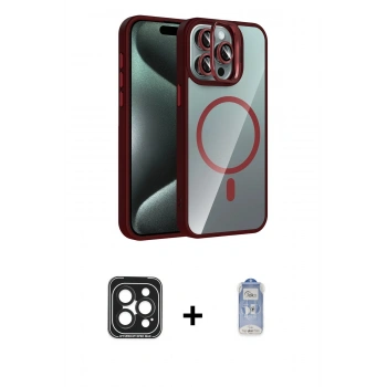 MARSİLYAN™- iPhone 15 Pro Max Kılıf Yadigar Asil Koleksiyonu - Siyah Joko Magic 5D Cam + PVD Metal Kamera Lens - SH