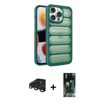 MARSİLYAN™- iPhone 15 Pro Max Kılıf Yadigar Doku Özel Seri - Şeffaf 360 Full Body Arka Koruyucu + Raze Metal Kamera Lens - LT