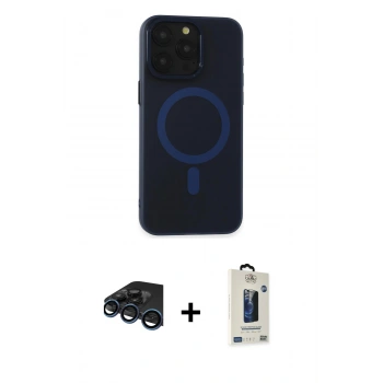 MARSİLYAN™- iPhone 15 Pro Max Kılıf Yadigar Işık - Siyah Bilvis Hayalet Cam Ekran Koruyucu + Raze Metal Kamera Lens - LT