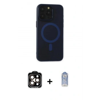 MARSİLYAN™- iPhone 15 Pro Max Kılıf Yadigar Işık - Siyah Joko Magic 5D Cam + PVD Metal Kamera Lens - TU