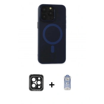 MARSİLYAN™- iPhone 15 Pro Max Kılıf Yadigar Işık - Siyah Joko Magic 5D Cam + PVD Metal Kamera Lens - SH