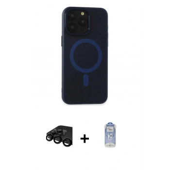 MARSİLYAN™- iPhone 15 Pro Max Kılıf Yadigar Işık - Siyah Joko Magic 5D Cam + Raze Metal Kamera Lens - SH