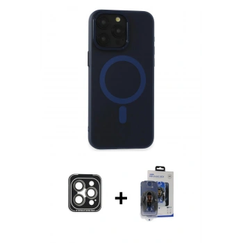 MARSİLYAN™- iPhone 15 Pro Max Kılıf Yadigar Işık - Siyah Vanessa Magic Cam + PVD Metal Kamera Lens - GI