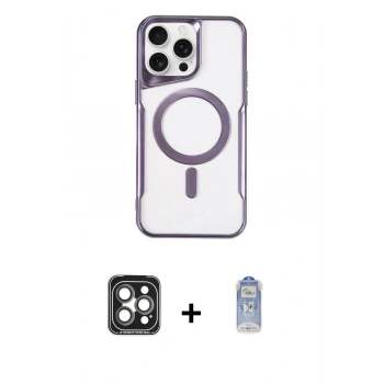 MARSİLYAN™- iPhone 15 Pro Max Kılıf Yadigar Klasik Özel Seri - Siyah Joko Magic 5D Cam + PVD Metal Kamera Lens - GI
