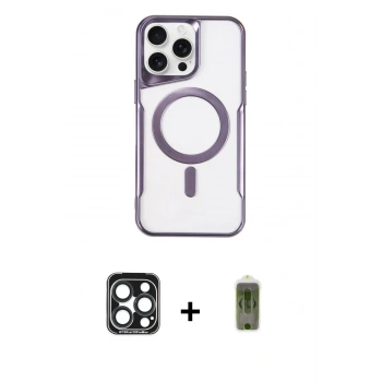 MARSİLYAN™- iPhone 15 Pro Max Kılıf Yadigar Klasik Özel Seri - Siyah Joko Magic 5D Hayalet Cam + PVD Metal Kamera Lens - LT