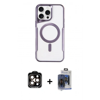 MARSİLYAN™- iPhone 15 Pro Max Kılıf Yadigar Klasik Özel Seri - Siyah Vanessa Magic Cam + PVD Metal Kamera Lens - TU