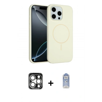 MARSİLYAN™- iPhone 15 Pro Max Kılıf Yankı Form Serisi - Siyah Joko Magic 5D Cam + PVD Metal Kamera Lens - GS