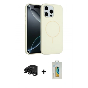 MARSİLYAN™- iPhone 15 Pro Max Kılıf Yankı Form Serisi - Siyah Polymer Nano Ekran Koruyucu + Raze Metal Kamera Lens - SH