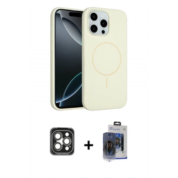 MARSİLYAN™- iPhone 15 Pro Max Kılıf Yankı Form Serisi - Siyah Vanessa Magic Cam + PVD Metal Kamera Lens - GI