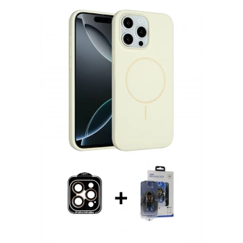 MARSİLYAN™- iPhone 15 Pro Max Kılıf Yankı Form Serisi - Siyah Vanessa Magic Cam + PVD Metal Kamera Lens - TU