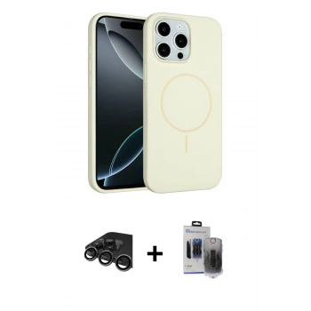 MARSİLYAN™- iPhone 15 Pro Max Kılıf Yankı Form Serisi - Siyah Vanessa Magic Hayalet Cam + Raze Metal Kamera Lens - TMGI