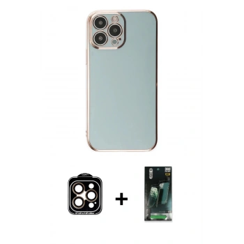 MARSİLYAN™- iPhone 15 Pro Max Kılıf Yankı Serisi - Siyah 360 Mat Full Body Arka Koruyucu + PVD Metal Kamera Lens - TU