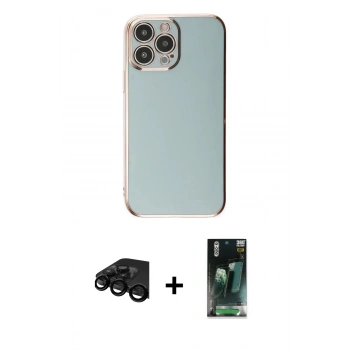 MARSİLYAN™- iPhone 15 Pro Max Kılıf Yankı Serisi - Siyah 360 Mat Full Body Arka Koruyucu + Raze Metal Kamera Lens - SH