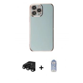 MARSİLYAN™- iPhone 15 Pro Max Kılıf Yankı Serisi - Siyah Joko Magic 5D Cam + Raze Metal Kamera Lens - SH
