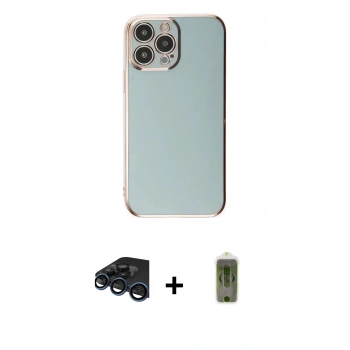 MARSİLYAN™- iPhone 15 Pro Max Kılıf Yankı Serisi - Siyah Joko Magic 5D Hayalet Cam + Raze Metal Kamera Lens - LT
