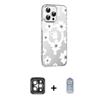 MARSİLYAN™- iPhone 15 Pro Max Kılıf Yörünge Işık Prime - Siyah Joko Magic 5D Cam + PVD Metal Kamera Lens - GI