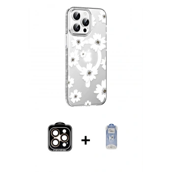 MARSİLYAN™- iPhone 15 Pro Max Kılıf Yörünge Işık Prime - Siyah Joko Magic 5D Cam + PVD Metal Kamera Lens - TU
