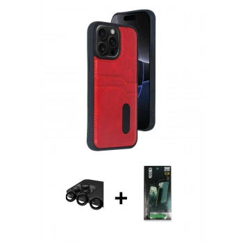 MARSİLYAN™- iPhone 15 Pro Max Kılıf Yörünge Işık Serisi - Şeffaf 360 Full Body Arka Koruyucu + Raze Metal Kamera Lens - SH