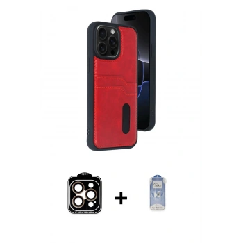 MARSİLYAN™- iPhone 15 Pro Max Kılıf Yörünge Işık Serisi - Siyah Joko Magic 5D Cam + PVD Metal Kamera Lens - TU