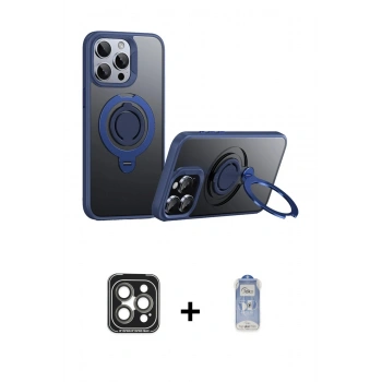 MARSİLYAN™- iPhone 15 Pro Max Kılıf Zirve Çizgi Prime - Siyah Joko Magic 5D Cam + PVD Metal Kamera Lens - GI